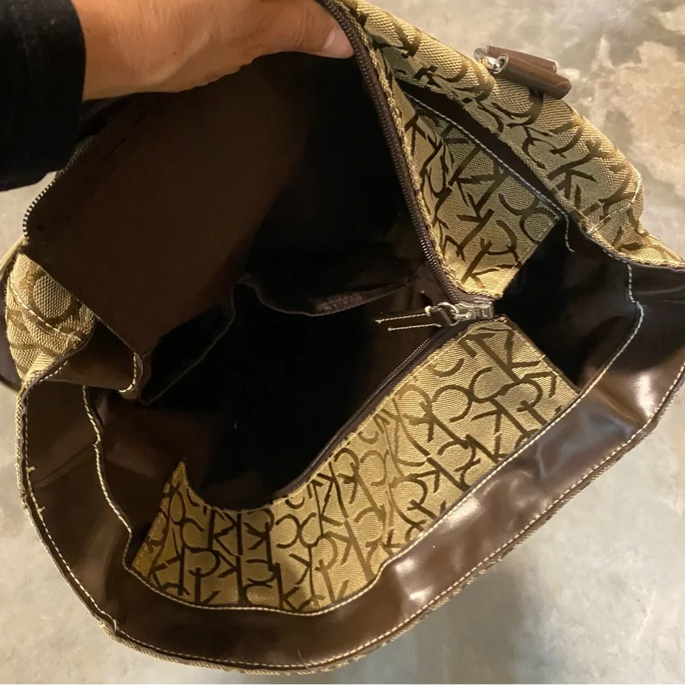 Calvin Klein Tote Bag Woman’s Purse multi Pockets Side pocket Shoulder Bag zip - Picture 11 of 16